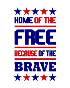 Home of the free because of the brace