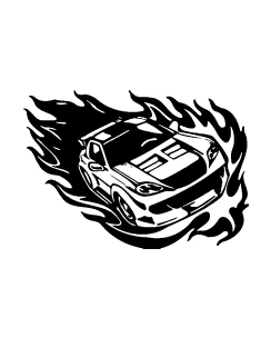 Burning car