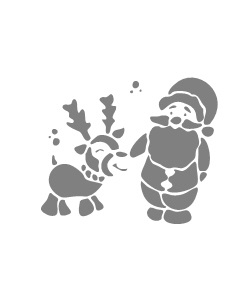 Santa with deer