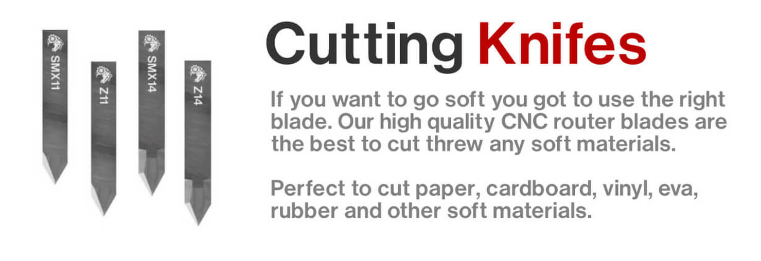 Cutting blades for CNC tangential knife