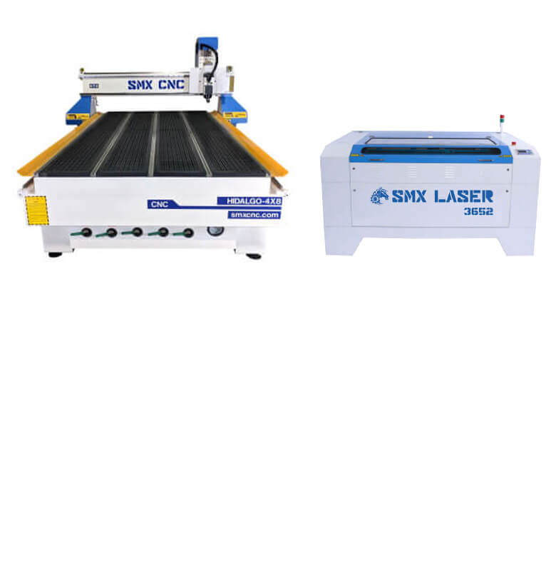Solution SMX pour petites entreprise CNC SMX 4&#39x8&#39 + Laser SMX 36&#39&#39x52&#39&#39