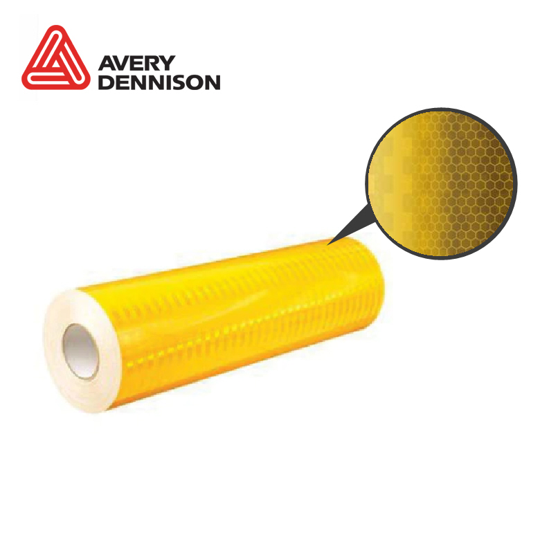 Avery T2500  Film rétroréfléchissant de qualité technique prismatique - Jaune 24 po x 50 verges
