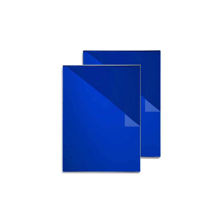 Acrylique Cast 8''x12''  (1/8'' - 3mm) - Paquet de 2 feuilles - Miroir Bleu