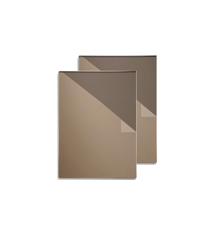 Acrylique Cast 8''x12''  (1/8'' - 3mm) - Paquet de 2 feuilles - Miroir Bronze