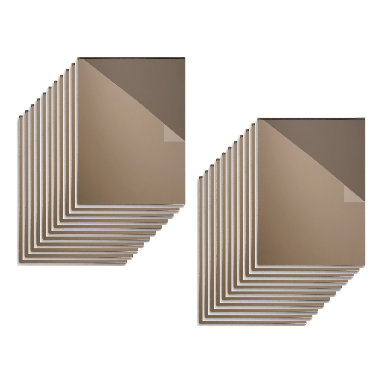 Acrylique Cast 8''x24''  (1/8'' - 3mm) - Paquet de 22 feuilles - Miroir Bronze