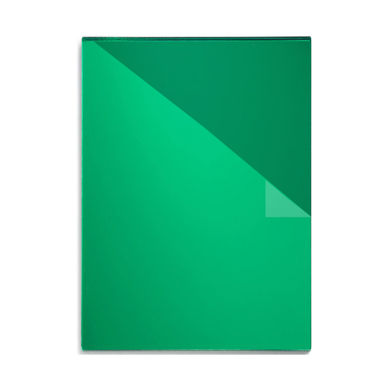 Acrylique Cast 4'x8'  (1/8'' - 3mm) - Miroir Vert