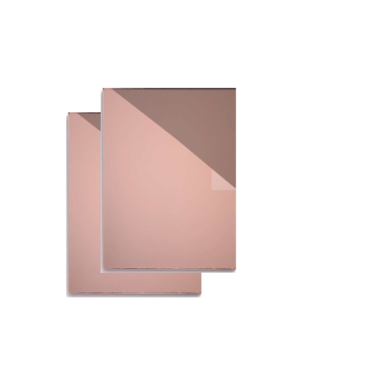 Acrylique Cast 8''x12''  (1/8'' - 3mm) - Paquet de 2 feuilles - Miroir Or Rosé