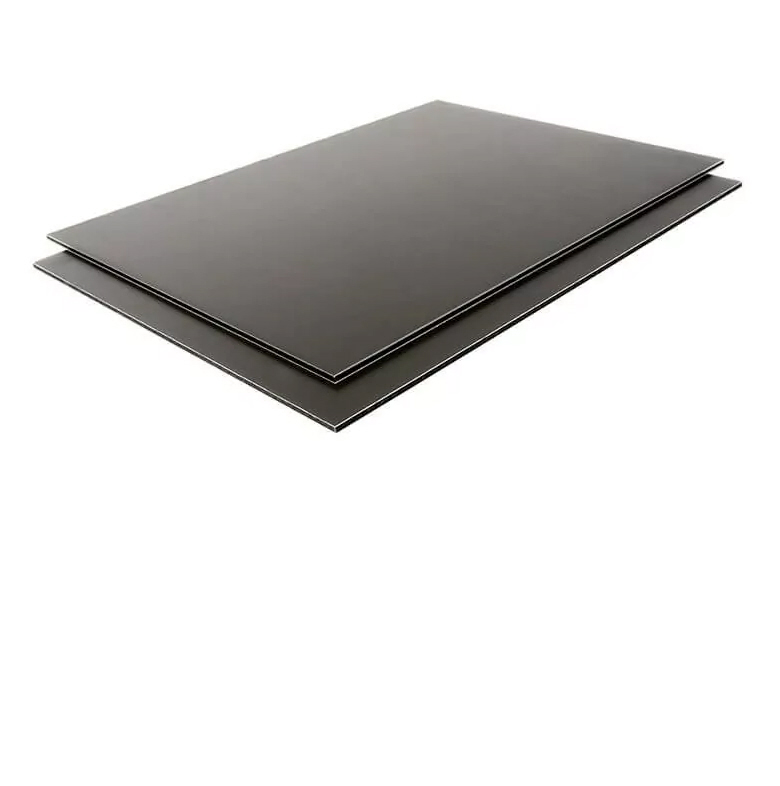 Aluminium composite panel 3 mm - Black - gloss / mattface
