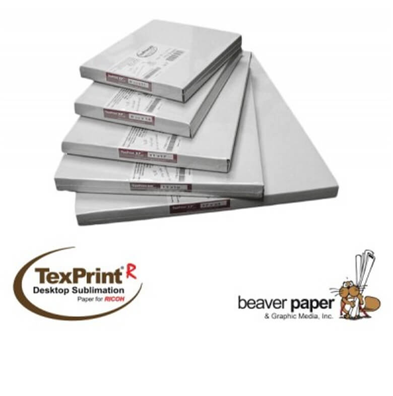 Papier de sublimation Beaver TexPrint - 8.5 x 11" paquet de 110 feuilles