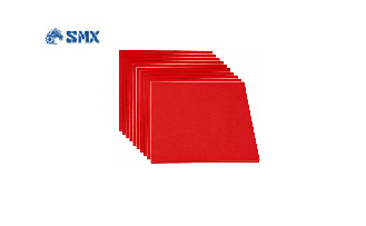 Feuille HDPE (Polyéthylène Haute Densité) Rouge Opaque Texture - 4' x 8' (1/4