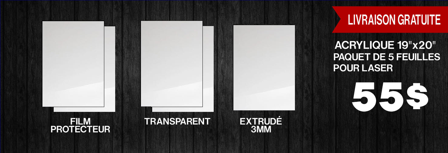 Nouveau produit: Feuille d'Acrylique Cellcast à partir de 85$