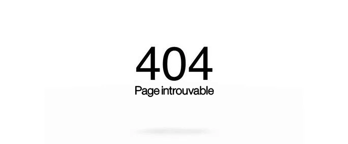 404 Page introuvable