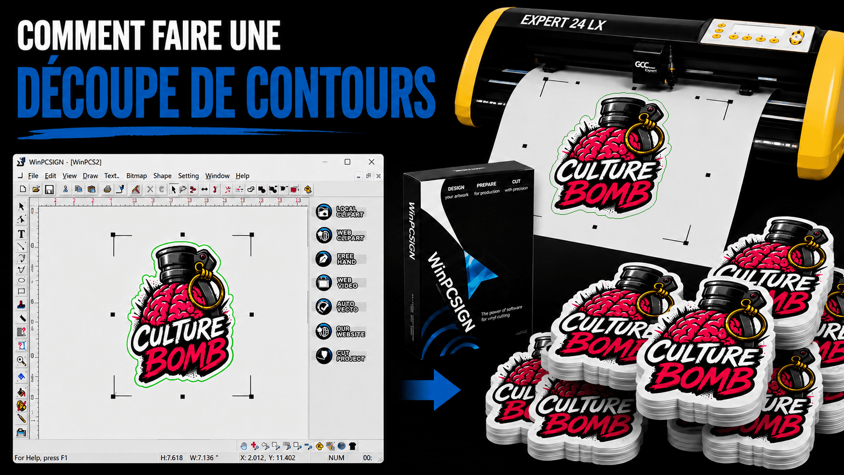 Comment faire une découpe de contour avec WinPCSIGN