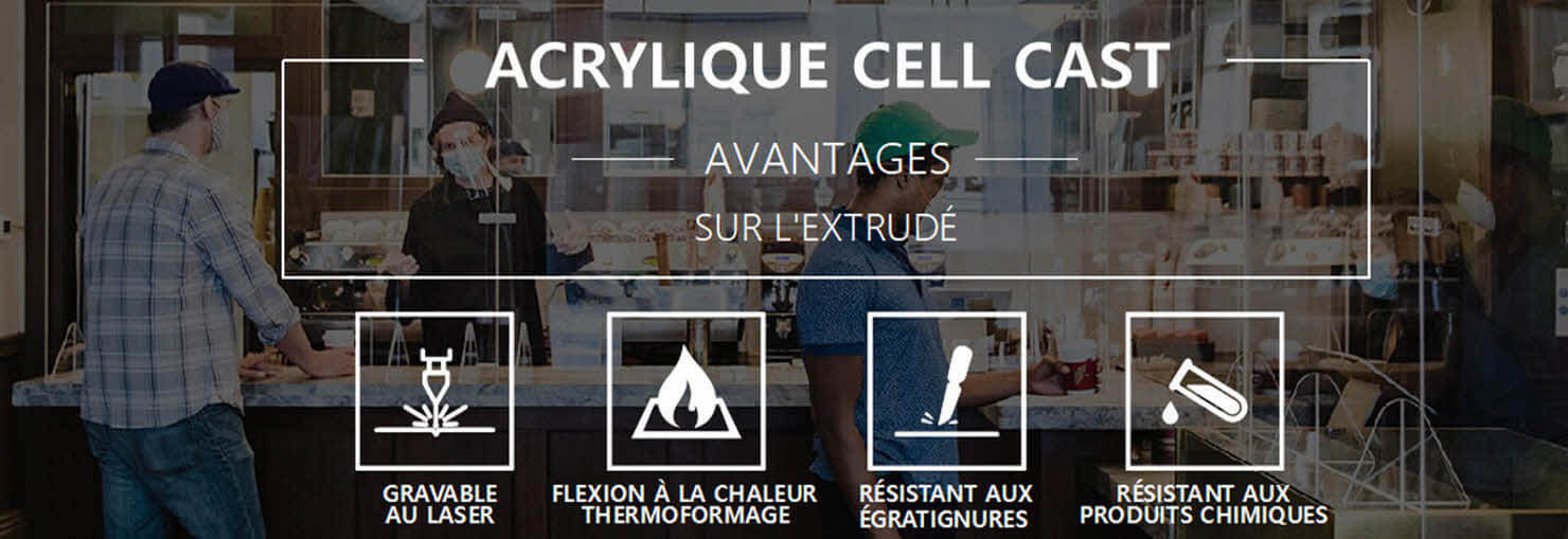Acrylique cell cast avantages sur l'acrylique extrudé