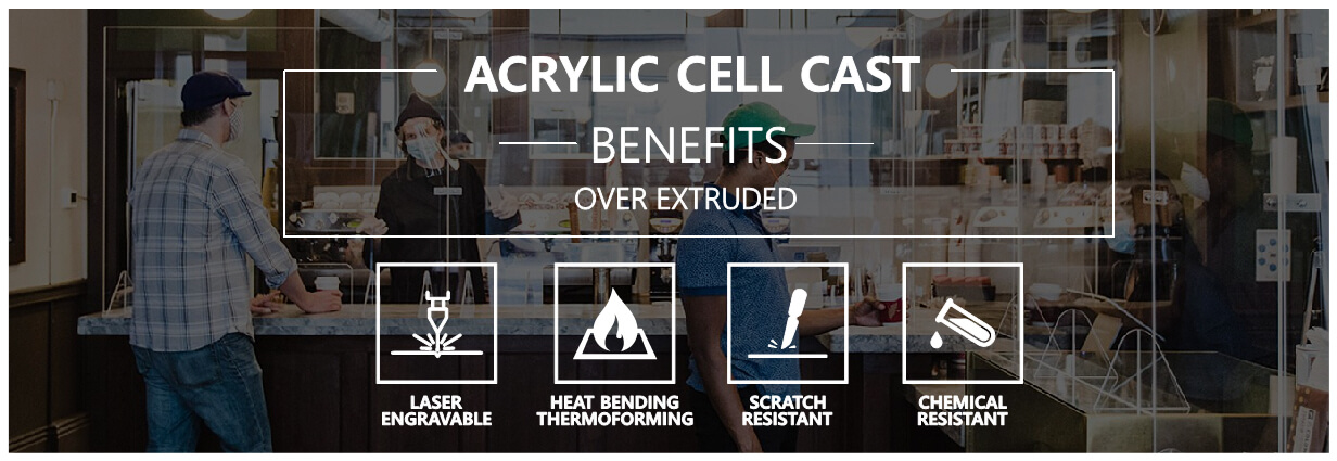 Acrylic cell cast benefits over extruded