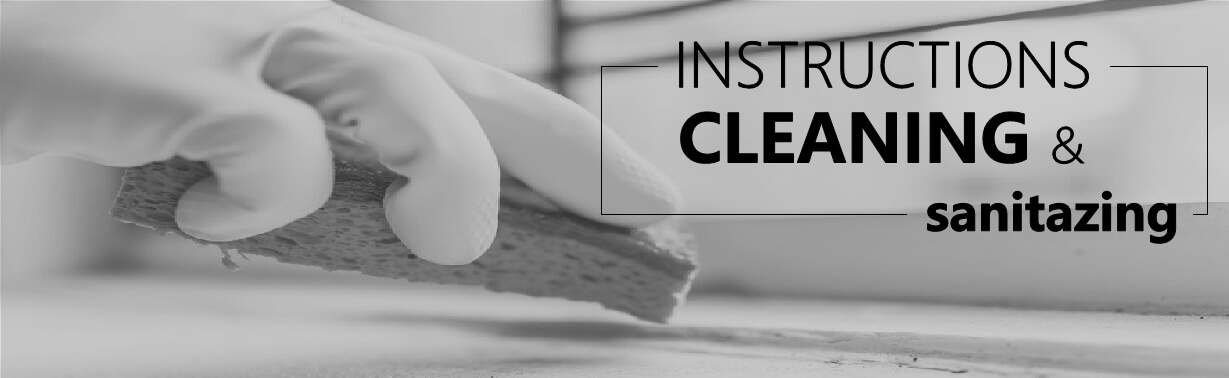 Cleaning & sanitazing intructions