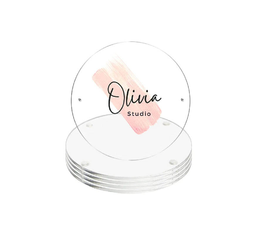 Dessous de verre peint à la main ou en vinyle