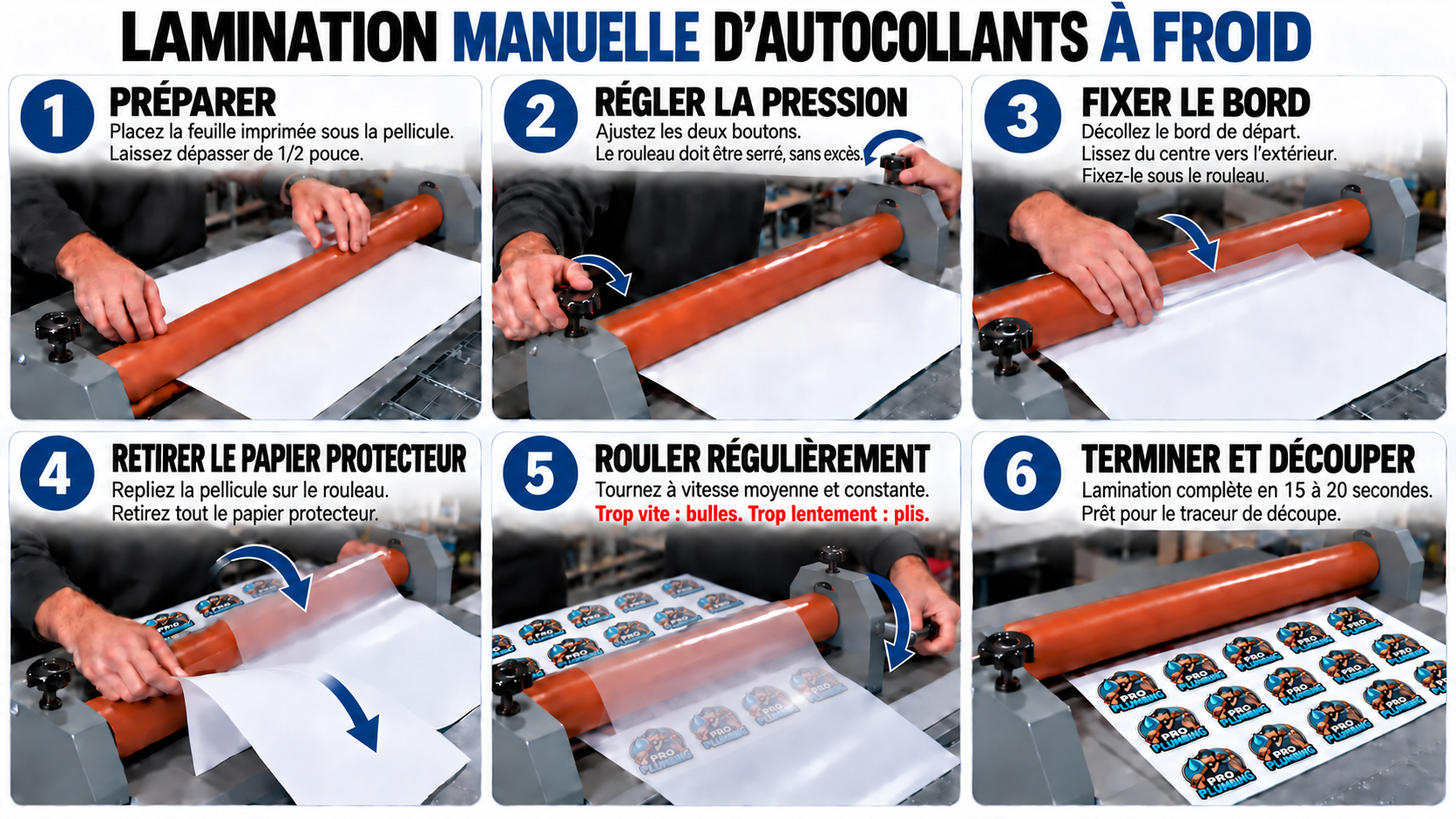 Comment faire la lamination à froid sur un laminateur manuel