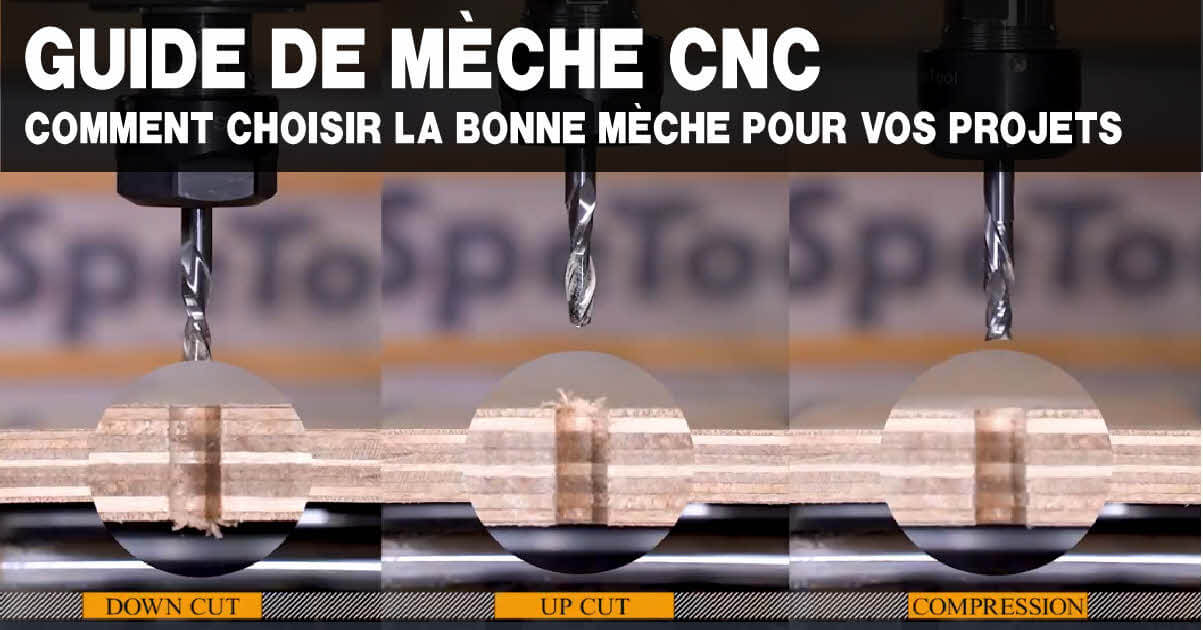 Mèche à coupe ascendante vs descendante vs à compression : Quelle mèche CNC choisir