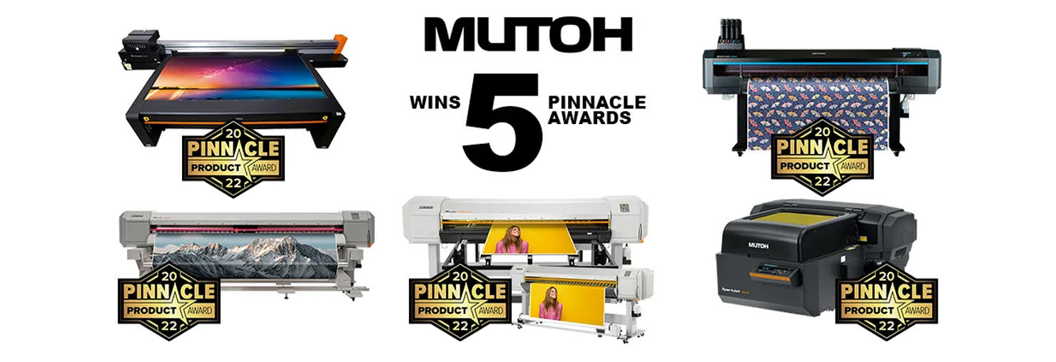 Mutoh winner of 5 Pinnacle awards