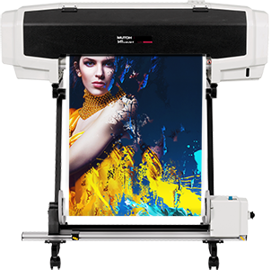 Mutoh VJ-628 front view with takeup system